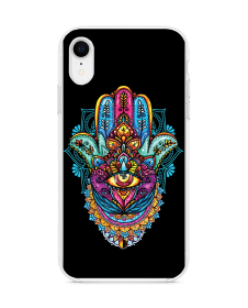 Hamsa Hand - iPhone XR Carcasa Transparenta Silicon