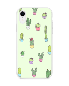 Cactus 3 - iPhone XR Carcasa Transparenta Silicon