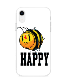 Bee Happy - iPhone XR Carcasa Transparenta Silicon