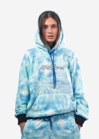 Blue Dye Script Hoodie