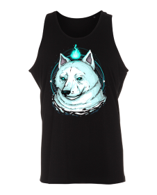 Lone Wolf - Maiou negru unisex bumbac