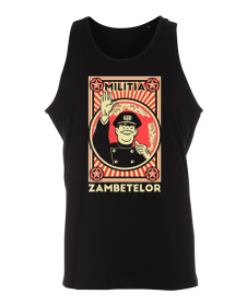 Militia Zambetelor - Maiou negru unisex bumbac