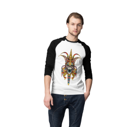 Bluza Unisex cu maneci raglan - Scary Clown