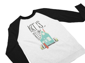 Bluza Unisex cu maneci raglan - Art is Feeling 2