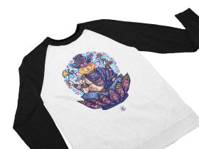 Bluza Unisex cu maneci raglan - Cat is Shiva