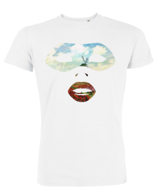 Tricou de barbati alb - Monet Mask