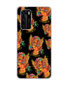 Phoenix Pattern - Huawei P40 Carcasa Transparenta Silicon