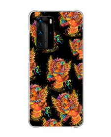 Phoenix Pattern - Huawei P40 PRO Carcasa Transparenta Silicon