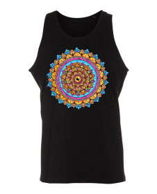 Radiant Mandala - Maiou negru dama bumbac