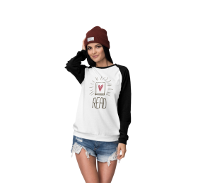 Bluza Unisex cu maneci raglan - Read