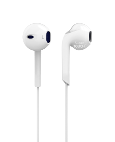 Casti In-Ear cu microfon Super TOUCH, alb