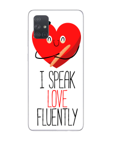 I Speak Love - Samsung Galaxy A71 Carcasa Transparenta Silicon