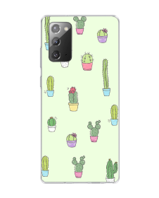 Cactus 3 - Samsung Galaxy Note 20 Carcasa Transparenta Silicon