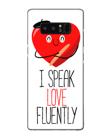 I Speak Love - Samsung Galaxy Note 8 Carcasa Transparenta Silicon