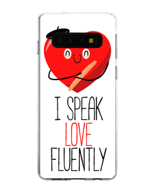 I Speak Love - Samsung Galaxy S10 Carcasa Transparenta Silicon