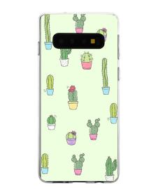 Cactus 3 - Samsung Galaxy S10 Carcasa Transparenta Silicon