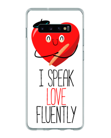 I Speak Love - Samsung Galaxy S10 Plus Carcasa Transparenta Silicon