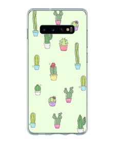 Cactus 3 - Samsung Galaxy S10 Plus Carcasa Transparenta Silicon