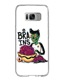 Zombie Brains - Samsung Galaxy S8 Carcasa Transparenta Silicon