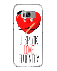 I Speak Love - Samsung Galaxy S8 Carcasa Transparenta Silicon