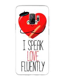 I Speak Love - Samsung Galaxy S9 Carcasa Transparenta Silicon