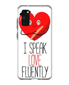 I Speak Love - Samsung Galaxy S20 Carcasa Transparenta Silicon