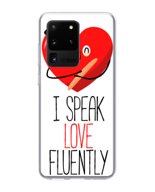 I Speak Love - Samsung Galaxy S20 Ultra Carcasa Transparenta Silicon