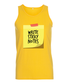 Sticky Notes - Maiou galben unisex bumbac