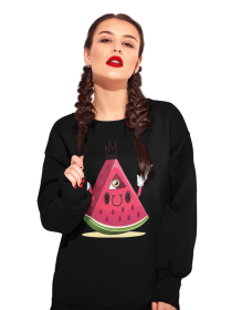 Bluza Unisex cu maneci raglan, neagra - Melon Third Eye