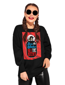 Bluza Unisex cu maneci raglan, neagra - Save the Witches