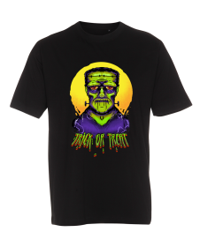 Tricou premium unisex - Trick or Treat (Frankenstein)