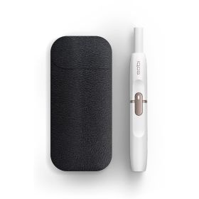 Skin autoadeziv PVC Leather Texture pentru IQOS 2.4+ Super TOUCH, negru