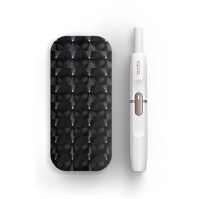 Skin autoadeziv PVC Shinny Cat Eye pentru IQOS 2.4+ Super TOUCH, negru