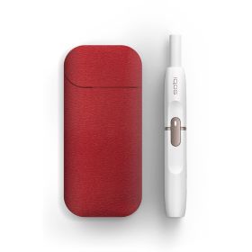 Skin autoadeziv PVC Leather Texture pentru IQOS 2.4+ Super TOUCH, rosu