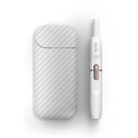 Skin autoadeziv Carbon Fiber pentru IQOS 2.4+ Super TOUCH, alb