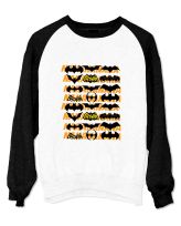 Bluza Unisex cu maneci raglan - Batman Pattern