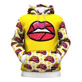 Hanorac Full Print - Lips Hoodie By Britto