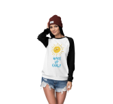 Bluza Unisex cu maneci raglan - Wake Up Early