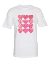 Tricou unisex - Pink Hearts Pattern