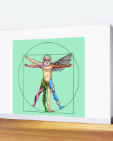 Vitruvian Being - Tapet autoadeziv pentru perete (200x200)